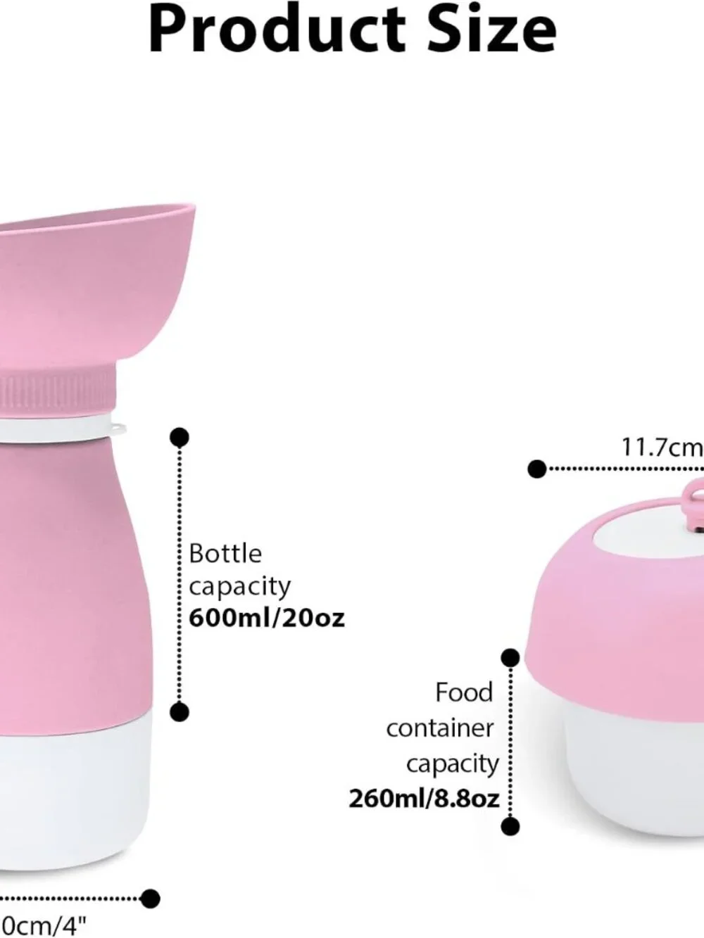 Portable Dog Water Bottle & Food Container - Leakproof(1 Pack)